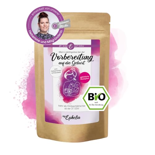 myEphelia Bio Geburtsvorbereitungstee mit Himbeerblättertee (40g) - von unserer Hebamme entwickelt - Tee zur Geburtsvorbereitung in der Schwangerschaft (vegan & ohne Zusätze) von myEphelia