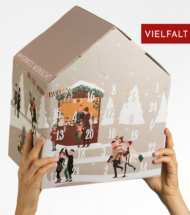 Adventskalender Spirituosen Vielfalt X-Mas Edition (16-52 % vol, 0,48 Liter) von mySpirits