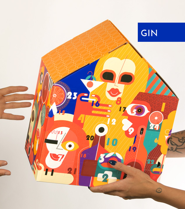 Gin Adventskalender Art Edition (37,5 - 48 % Vol., 0,48 Liter) von mySpirits