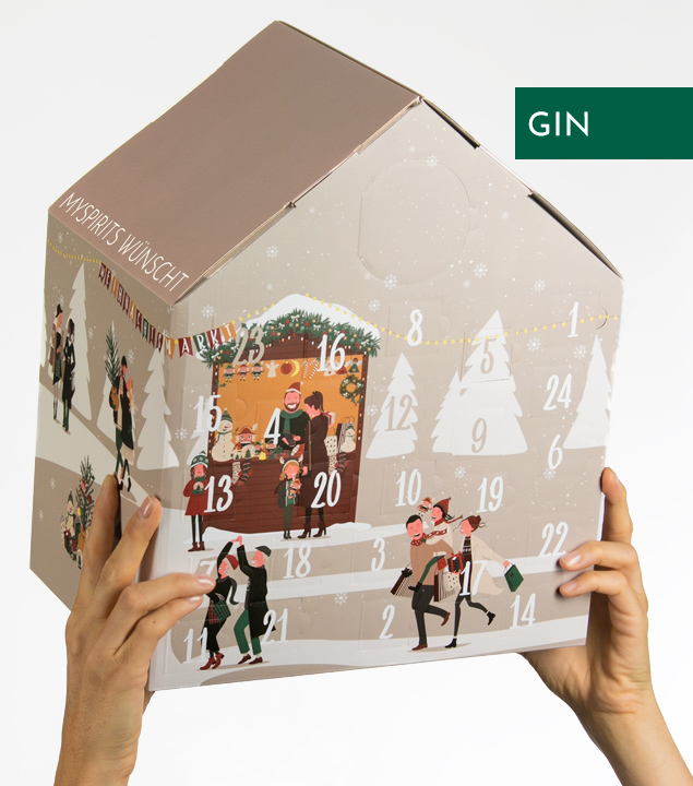 Gin Adventskalender X-Mas Edition (37,5 - 48 % Vol., 0,48 Liter) von mySpirits