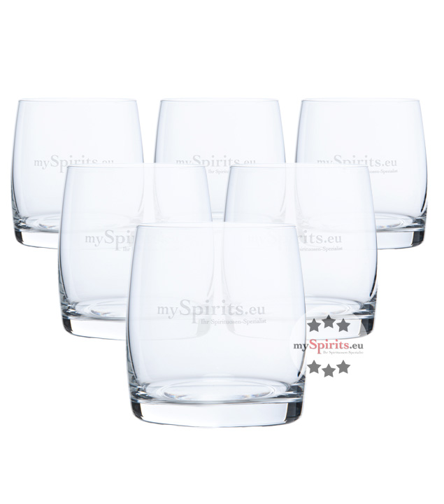 6 x mySpirits Gin und Whisky Tumbler Glas von mySpirits