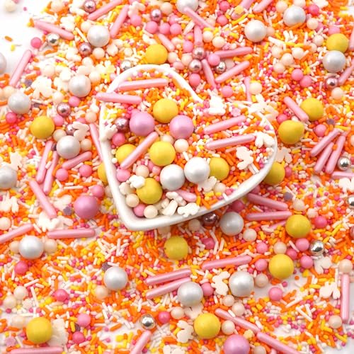 STREUSEL GLÜCK Verliebtes Häschen gelb orange Mix 180g Zuckerstreusel Ostern Frühling Plätzchen Sprinkles für Tortendeko Geburtstag Hasen Party Muffins Cupcakes Cake Pops von mySprinkles wir streuseln Liebe