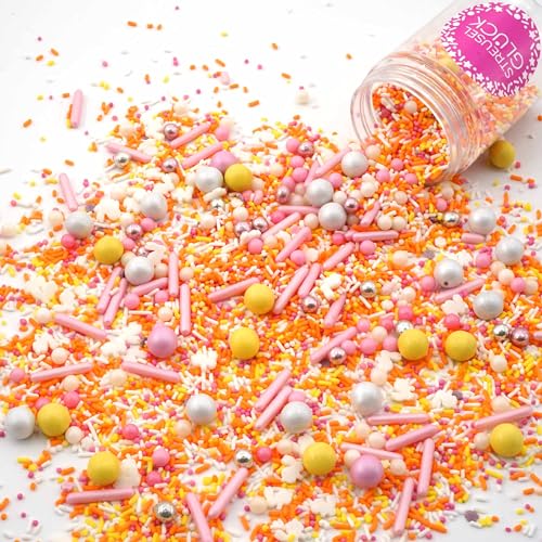 Streusel Verliebtes Häschen gelb orange Mix 90g Zuckerstreusel Ostern Frühling Plätzchen | STREUSEL GLÜCK | Sprinkles für Tortendeko Geburtstag Hasen Party Muffins Cupcakes Cake Pops von mySprinkles wir streuseln Liebe