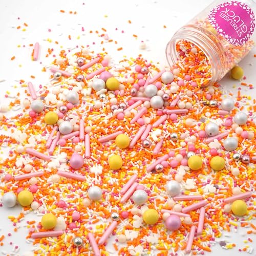 STREUSEL GLÜCK Verliebtes Häschen gelb orange Mix 90g Zuckerstreusel Ostern Frühling Plätzchen Sprinkles für Tortendeko Geburtstag Hasen Party Muffins Cupcakes Cake Pops von mySprinkles wir streuseln Liebe