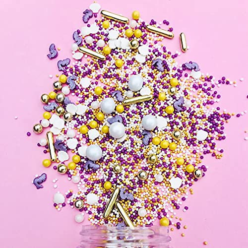 Streusel Gold Nixe Mix Meerjungfrau 180g von Streusel Glück weiss flieder gold bunte Sprinkles - Zuckerstreusel perfekt für Kindergeburtstag Geburtstag Mermaid Mädchen Cupcakes Muffins Cakepops von mySprinkles wir streuseln Liebe