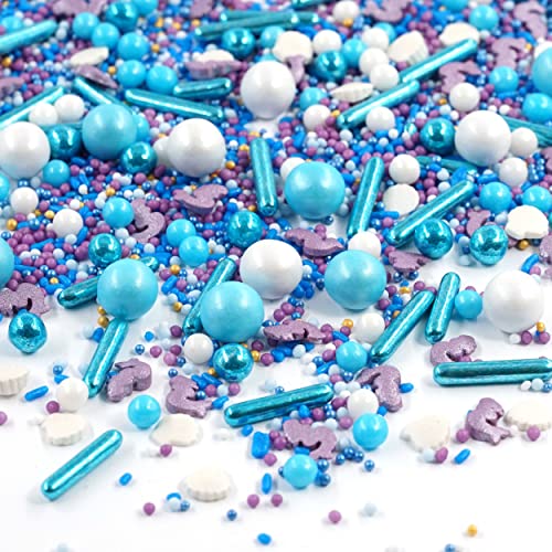 Streusel Ocean Girl Mix 180g weiss flieder blau bunte Sprinkles von STREUSEL GLÜCK Zuckerstreusel perfekt für Kindergeburtstag Geburtstag Mermaid Mädchen Cupcakes Muffins Cakepops von mySprinkles wir streuseln Liebe