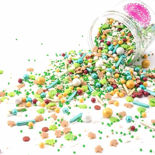 Streusel Weihnachtstraum grün weiss gold Weihnachten 180g Mix Sprinkles Zuckerstreusel von STREUSEL GLÜCK perfekt für Weihnachten Plätzchen Torte Kuchen Cupcakes Muffins Cakepops Streusel Weihnachtstraum grün weiss gold Weihnachten 180g Mix Sprinkles Zuckerstreusel von STREUSEL GLÜCK perfekt für Weihnachten Plätzchen Torte Kuchen Cupcakes Muffins Cakepops von mySprinkles wir streuseln Liebe