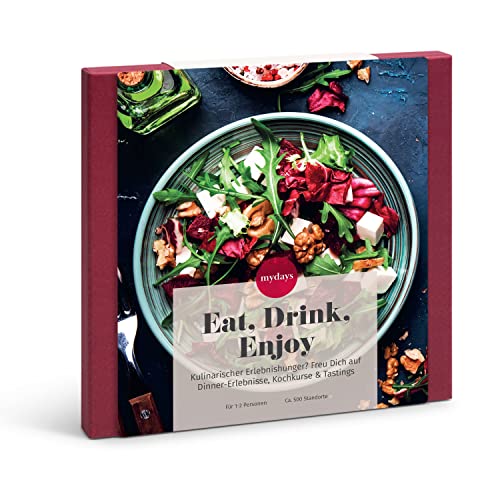 mydays Geschenkbox Eat, Drink, Enjoy, ca. 43 Erlebnisse an 500 Standorten, Erlebnis-Gutschein für 1-2 Personen mydays Geschenkbox Eat, Drink, Enjoy, ca. 43 Erlebnisse an 500 Standorten, Erlebnis-Gutschein für 1-2 Personen von mydays