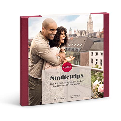mydays Geschenkbox Städtetrips, Reise-Gutschein für 2 Personen, inkl. 1 Übernachtung und Frühstück, über 60 Orte mydays Geschenkbox Städtetrips, Reise-Gutschein für 2 Personen, inkl. 1 Übernachtung und Frühstück, über 60 Orte von mydays