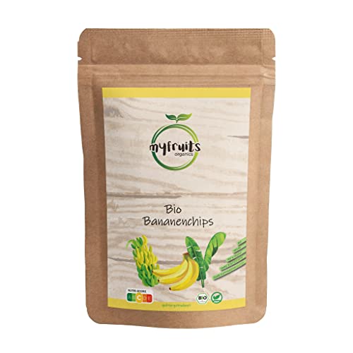 myfruits Bio Bananenchips, gefriergetrocknet, 300g, Fruchtchips, ohne Zusätze, 100% Bananen, für Müsli oder Snack von myfruits
