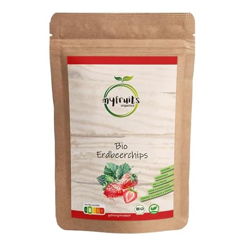 myfruits Bio Erdbeerchips, gefriergetrocknet, 200g, Fruchtchips, ohne Zusätze, 100% Erdbeeren, für Müsli oder Snack myfruits Bio Erdbeerchips, gefriergetrocknet, 200g, Fruchtchips, ohne Zusätze, 100% Erdbeeren, für Müsli oder Snack von myfruits