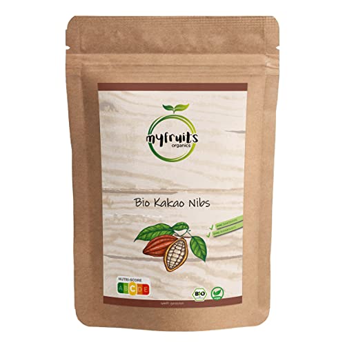 myfruits Bio Kakao Nibs, 1800g, Kakaonibs ohne Zusätze, ohne Zucker, Sanft geröstet für einen schokoladigeren Geschmack, Zum Backen oder für Müsli von myfruits