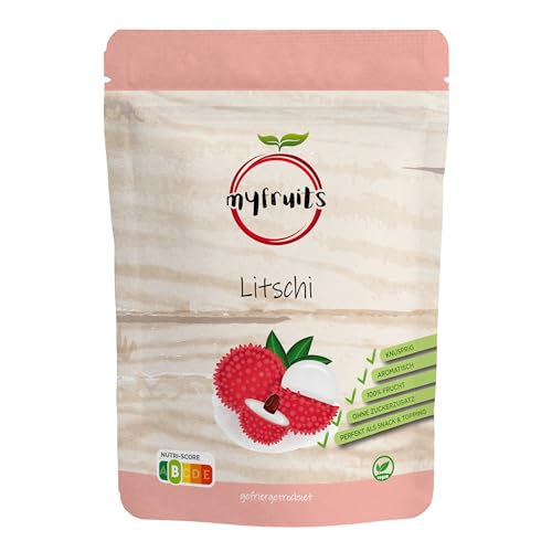 myfruits Litschi, gefriergetrocknet, 300g ohne Zusätze, 100% Frucht, Gefriergetrocknete Früchte und Trockenfrüchte von myfruits