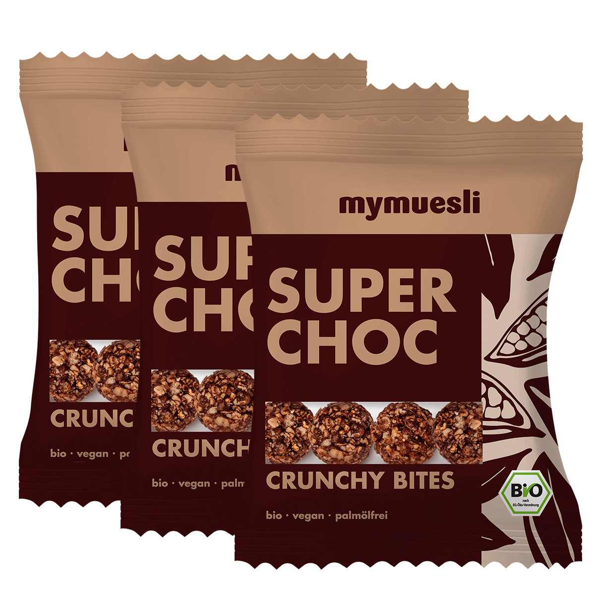 Super Choc Crunchy Bites, 3er Paket Super Choc Crunchy Bites, 3er Paket von mymuesli