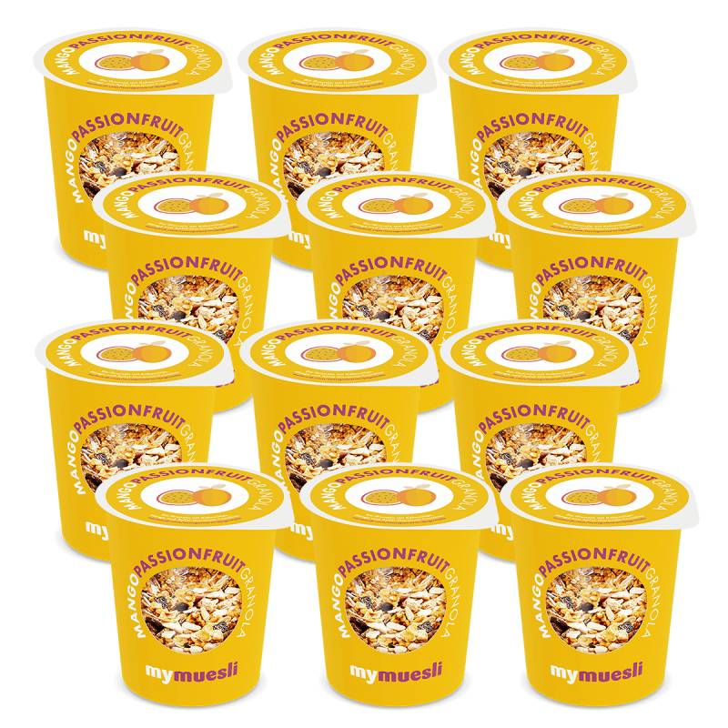 mymuesli2go Mango Passionfruit Granola 12er Pack von mymuesli