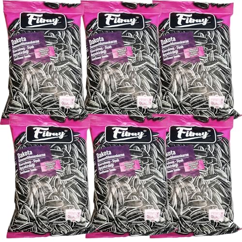 Fibay Dakota Sonnenblumenkerne - geröstet & ungesalzen | Premium Qualität (6x150g) von mynatura