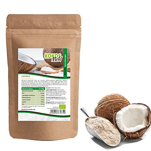 Mynatura Bio Kokosmehl 1000g I Kokosnuss gemahlen I Vegan I Mehl I Glutenfrei I Laktosefrei I Naturprodukt | Cholesterin-frei BIO (DE-ÖKO-044) (1000g) von mynatura