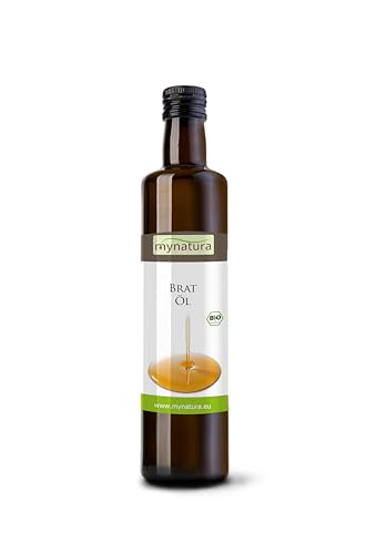 Mynatura Bio Bratöl I Speiseöl I High Oleic Sonnenblumenkerne I Braten I Kochen I Grillen I Öl I Oil I Cooking oil I In der Flasche (6x 500ml) von mynatura