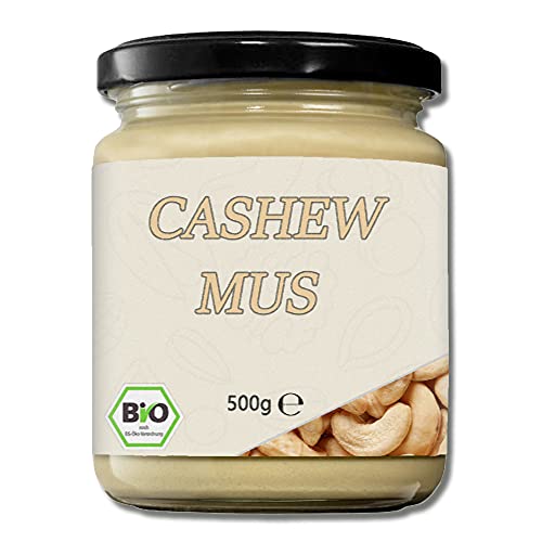 Mynatura Bio Cashewmus I Cashewnuss I Gepresst I Cashew I Brotaufstrich I Nussmus I Vegan I Im Glas (1x 500g) von mynatura