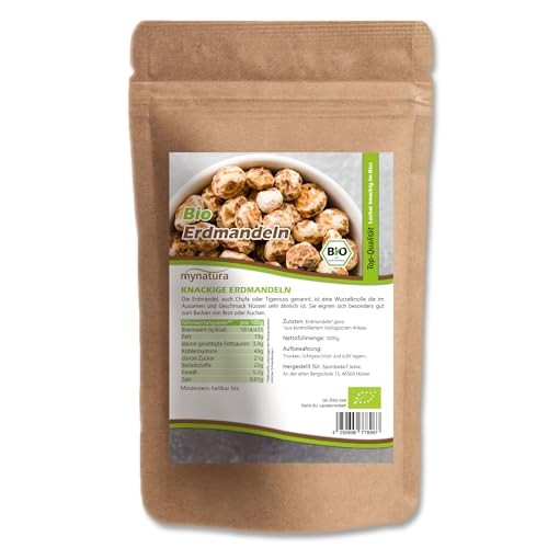 Mynatura Bio Erdmandeln | ganze Nuss | Nüsse | gesunde Fette | Bioprodukt | Kuchen | Muffins | Bowl | Frühstück (1x1000g) von mynatura