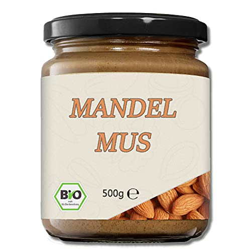 Mynatura Bio Mandelmus I Aus frischen Mandeln I Mus I Brotaufstrich I Almond-Butter I Mandel I Backen I Im Glas (1x 500g) von mynatura