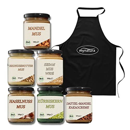 Mynatura Bio Mus-Set I Aufstrich I Nussmus I Mus I Kochen I Backen I Brotaufstrich I Snack I Nutbutter (Set 10) von mynatura