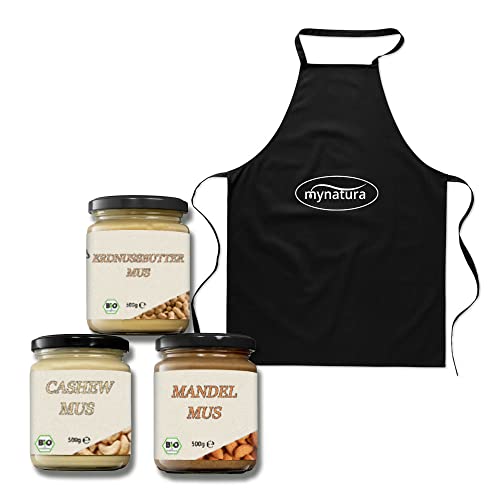 Mynatura Bio Mus-Set I Aufstrich I Nussmus I Mus I Kochen I Backen I Brotaufstrich I Snack I Nutbutter (Set 3) von mynatura