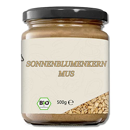 Mynatura Bio Sonnenblumenkern Mus I Aufstrich I Aus Sonnenblumenkernen I Snack I Kochen I Backen I Naturprodukt I Im Glas (1x 500g) von mynatura