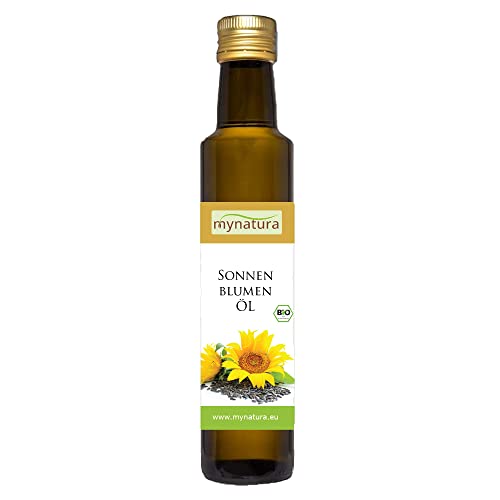 Mynatura Bio Sonnenblumenkernöl I Kaltgepresst I Öl I Vegan I Kochen I Backen I aus Sonnenblumenkernen I Speiseöl I Rohkost I In der Flasche (1x 500ml) von mynatura