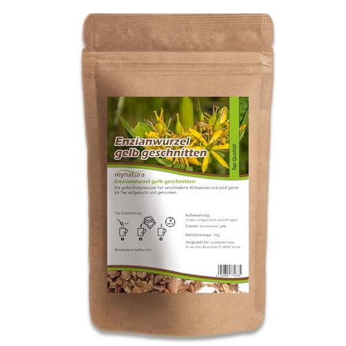 Mynatura Enzianwurzel, gelb, getrocknet und geschnitten | Enzian | Pflanzenwurzel | Vegane Produkte | Wurzelstücke für Tee | Im Beutel 250g Mynatura Enzianwurzel, gelb, getrocknet und geschnitten | Enzian | Pflanzenwurzel | Vegane Produkte | Wurzelstücke für Tee | Im Beutel 250g von mynatura
