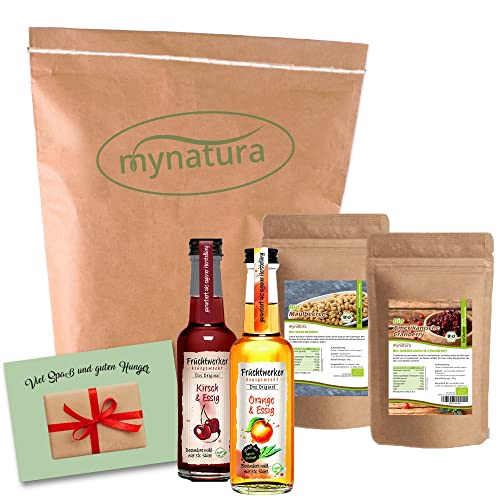 Mynatura Frucht Set I Fruchtwerker Kirsch & Essig + Mynatura Bio Maulbeeren + Fruchtwerker Orange & Essig + Mynatura Bio Cranberries I Snacks I Fruchtig von mynatura