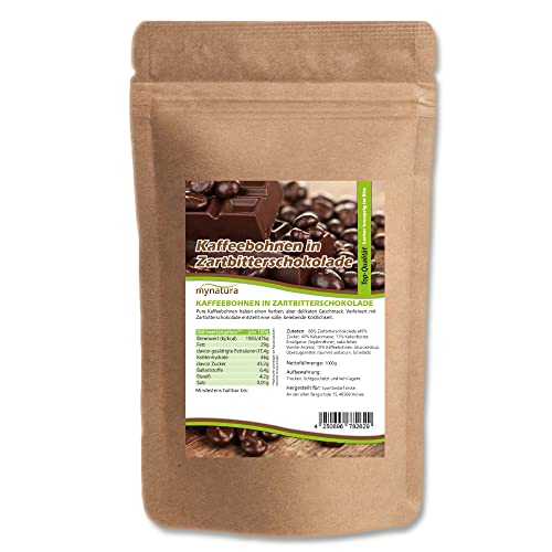 Mynatura Kaffeebohnen in Zartbitterschokolade I Kaffeebohnen I Mit Schokolade umhüllt I Backen I Snack I Süß I Kaffee Aroma I Beutel (3x 1000g) von mynatura