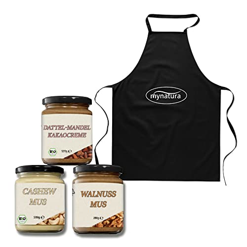 Mynatura Mus-Set I Aufstrich I Nussmus I Mus I Kochen I Backen I Brotaufstrich I Snack I Nutbutter (Set 4) von mynatura