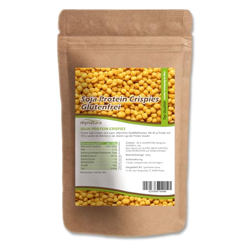 Mynatura Protein Soja Crispies | 60% Eiweiß | veganes Eiweiß | plant based protein | soyaprotein | Sojasnack Soja | vegetarisch vegan (1000g) von mynatura
