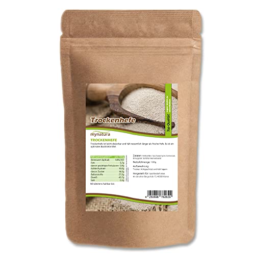 Mynatura Trockenhefe | Feinkörniges Granulat | Getrocknete Hefe | Backen | Eiweiß | Brot Backmittel | Backhefe I Hefeteig | Geruchsneutral | Im Beutel (1000g) von mynatura