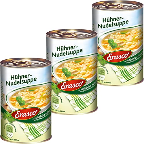 Erasco Hühner Nudelsuppe gutes Gemüse und Hühnerfleisch 390ml 3er Pack von n.v.