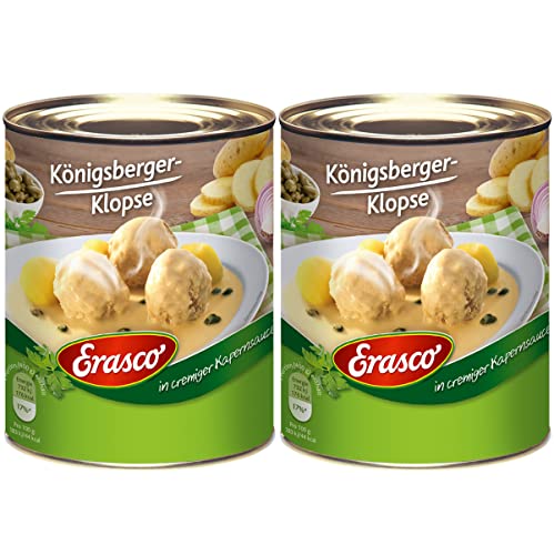 Erasco Königsberger Klopse in Kapernsauce pikant cremig 800g 2er Pack von n.v.