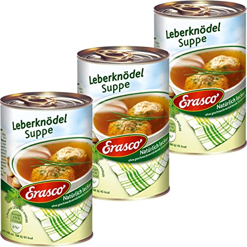 Erasco Leberknödel Suppe typisch bayrisch pikante Würze 395ml 3er Pack von n.v.