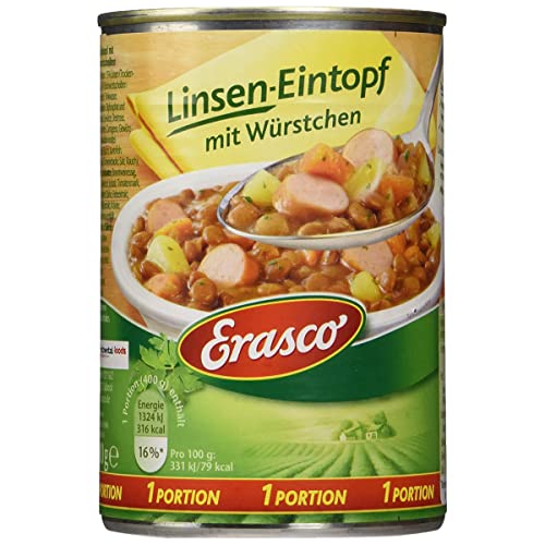 Erasco Linseneintopf mit Würstchen für die ganze Familie 400g Erasco Linseneintopf mit Würstchen für die ganze Familie 400g von n.v.