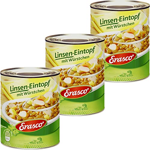 Erasco Linseneintopf mit Würstchen für die ganze Familie 800g 3er Pack von n.v.