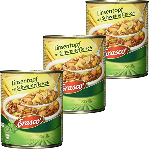 Erasco Linsentopf mit Schweinefleisch deftig und lecker 800g 3er Pack von n.v.