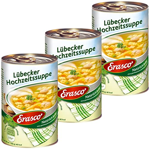 Erasco Lübecker Hochzeitssuppe mit klößchen und Gemüse 390ml 3er Pack von n.v.