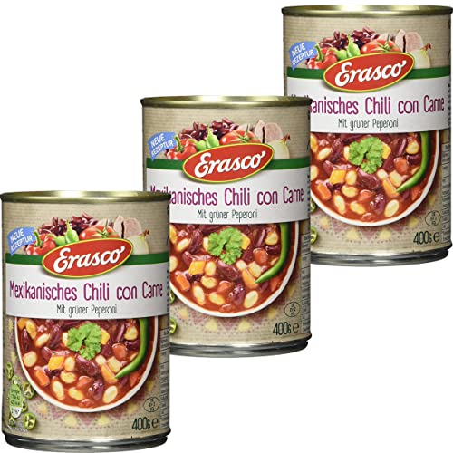 Erasco Mexikanisches Chili con Carne mit grüner Peperoni 400g 3er Pack von n.v.