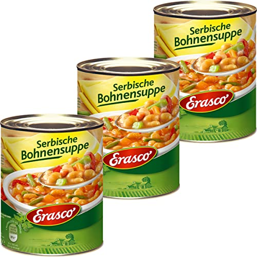 Erasco Serbische Bohnensuppe mit ganz viel gutem Gemüse 750ml 3er Pack von n.v.