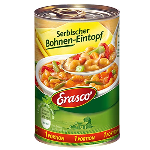 Erasco Serbischer Bohnen Eintopf deftig mit viel gemüse 400g Erasco Serbischer Bohnen Eintopf deftig mit viel gemüse 400g von n.v.