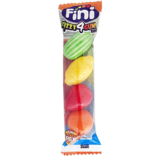 Fini Bubble Gum Fizzy 4 Gums Range Fruit Mix Kaugummi Früchte 20g von n.v.