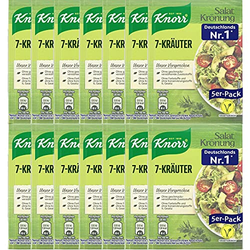 Knorr Salatkrönung 7 Kräuter klarers Salatdressing 5x 8g 5er 14er Pack von n.v.