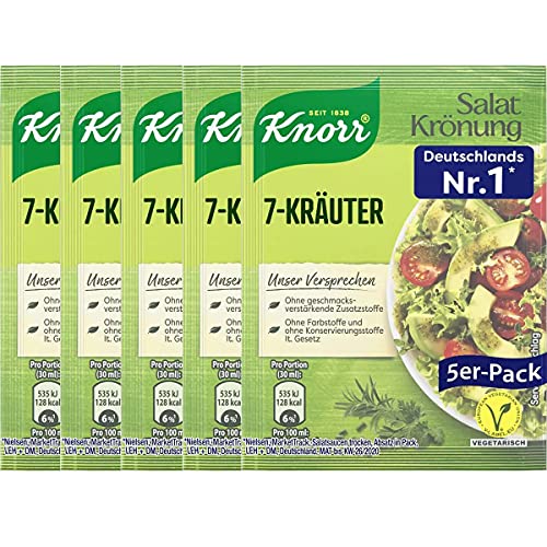 Knorr Salatkrönung 7 Kräuter klarers Salatdressing 5x 8g 5er 5er Pack von n.v.
