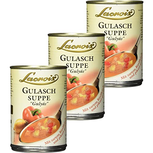 Lacroix Gulasch Suppe zartes Rindfleisch pikant gewürzt 400ml 3er Pack von n.v.