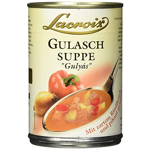 Lacroix Gulasch Suppe zartes Rindfleisch pikant gewürzt 400ml Lacroix Gulasch Suppe zartes Rindfleisch pikant gewürzt 400ml von n.v.